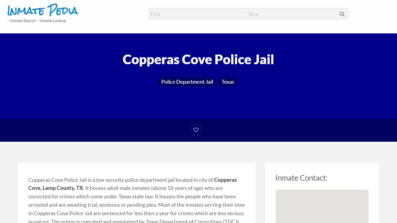 Copperas Cove Police Jail – Inmate Pedia – Inmate Search ...